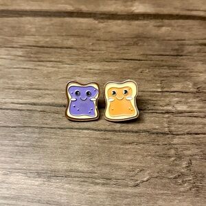 Peanut Butter And Jelly Enamel Pin Set